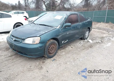 2003 Honda Civic Dx из США, поврежденный, VIN 1HGEM212X3L060684